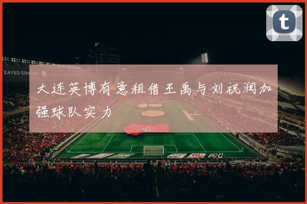 大连英博有意租借王禹与刘祝润加强球队实力
